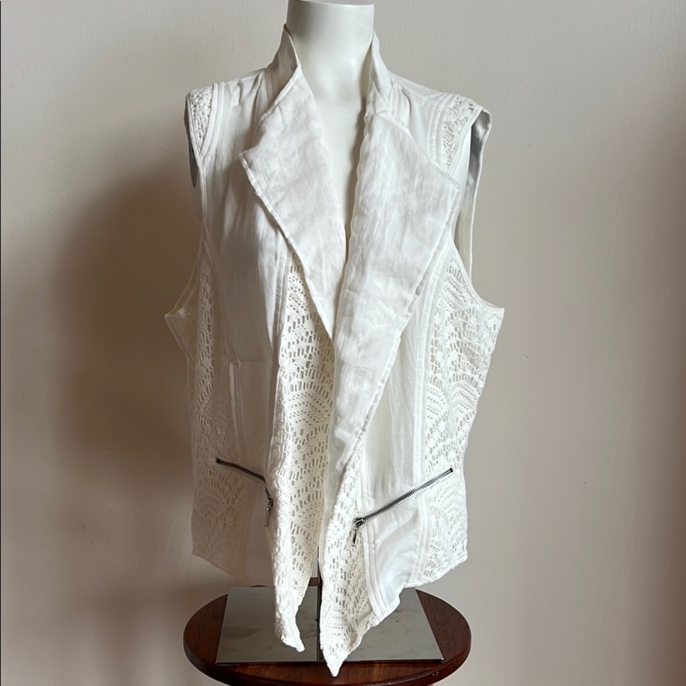 Chico's White Lace Vest